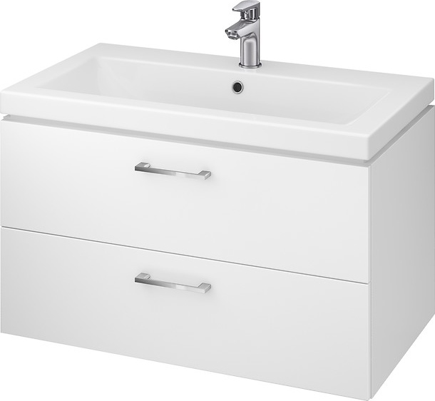 Cersanit S801-149-DSM - Armoire suspendue pour salle de bains avec vasque ELODY 46x80 cm blanc