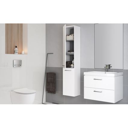 Cersanit S801-149-DSM - Meuble de salle de bains suspendu avec lavabo LARA 80x46x45 cm blanc