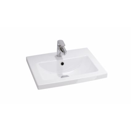 Cersanit S801-153-DSM - Meuble de salle de bain suspendu avec lavabo LARA COMO 46x50 cm noyer