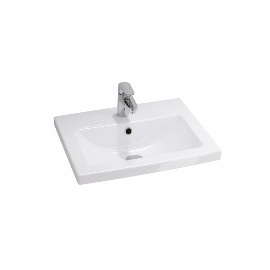Cersanit S801-153-DSM - Meuble de salle de bain suspendu avec lavabo LARA COMO 46x50 cm noyer