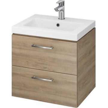 Cersanit S801-153-DSM - Armoire suspendue pour salle de bains avec vasque ELIS 46x50 cm noyer