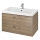 Cersanit S801-154-DSM - Meuble de salle de bain suspendu avec lavabo LARA 46x80 cm noyer