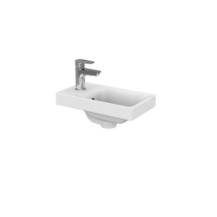 Cersanit S801-218-DSM - Meuble de salle de bains suspendu avec lavabo MODUO SLIM 40 x 22 cm, blanc laqué