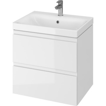 Cersanit S801-223-DSM - Armoire suspendue pour salle de bains avec vasque MEDDIE 62x60 cm blanc brillant