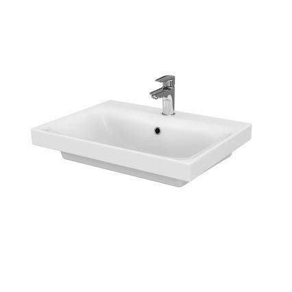 Cersanit S801-223-DSM - Meuble de salle de bains suspendu avec vasque MODUO 60x57x45 cm blanc brillant