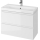 Cersanit S801-225-DSM - Armoire suspendue pour salle de bains avec vasque MEDA SLIM 62x80 cm blanc brillant