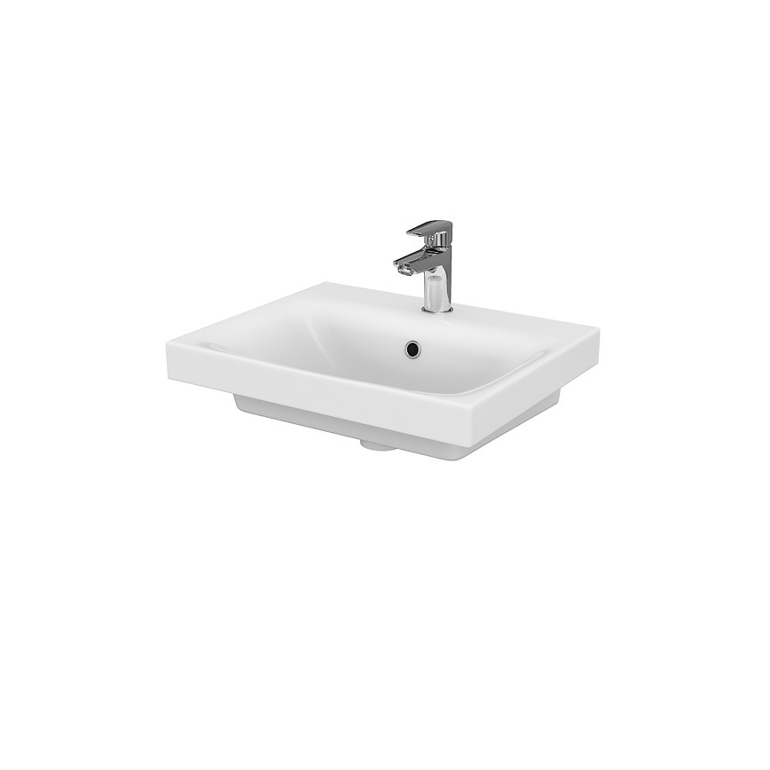 Cersanit S801-230-DSM - Meuble de salle de bains suspendu MODUO 50 x 62 x 40 cm avec vasque, blanc