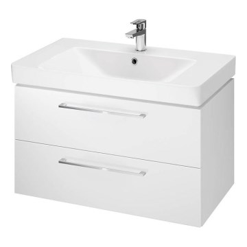 Cersanit S801-338-DSM - Armoire suspendue pour salle de bains avec vasque ELODY 46x80 cm blanc