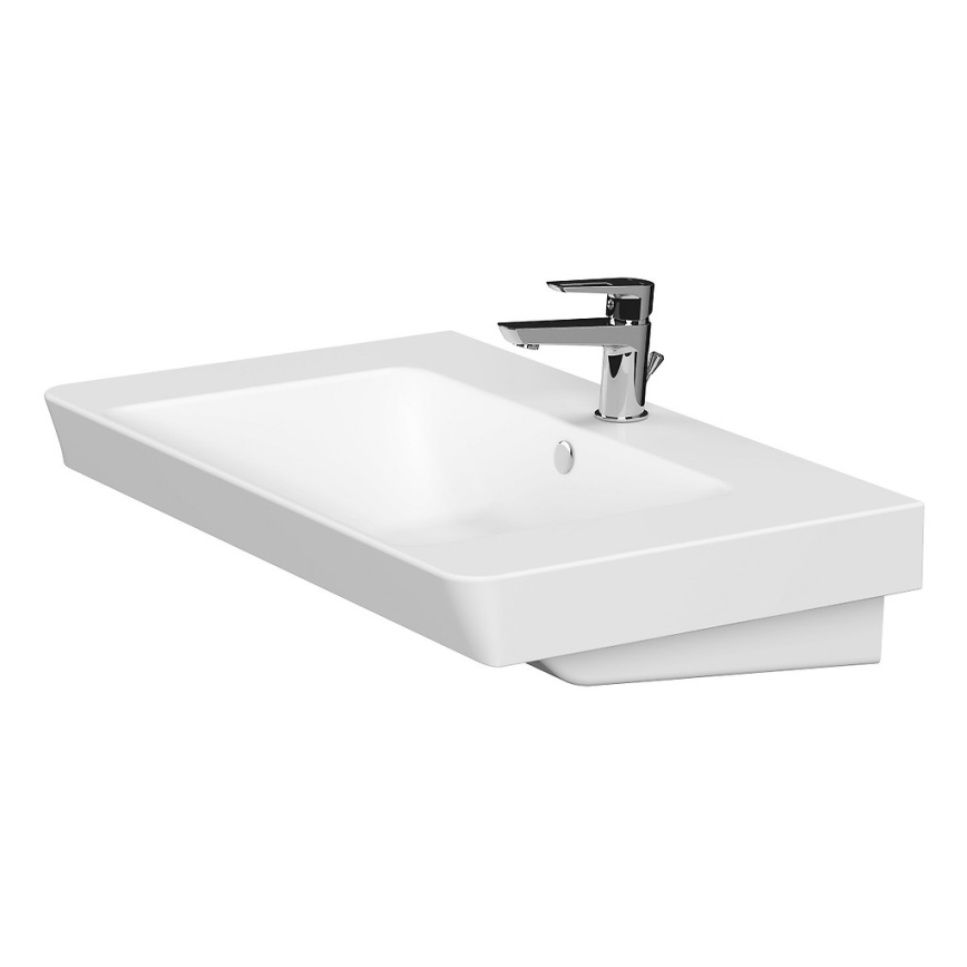 Cersanit S801-338-DSM - Meuble de salle de bains suspendu avec lavabo LARA 80×46×45 cm blanc