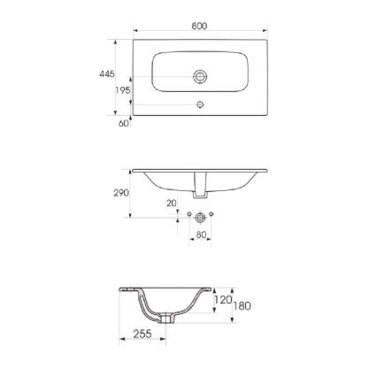 Cersanit S801-538 - Meuble vasque suspendu NIKO 80x45 cm blanc