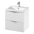 Cersanit S801-545 - Meuble de salle de bains suspendu avec vasque TIRSO 60x60x45 cm blanc