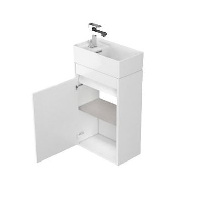 Cersanit S924-001 - Meuble vasque de salle de bains BARBARA 59,3x39,2 cm blanc brillant