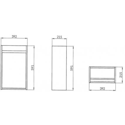 Cersanit S924-001 - Meuble vasque de salle de bains BARBARA 59,3x39,2 cm blanc brillant