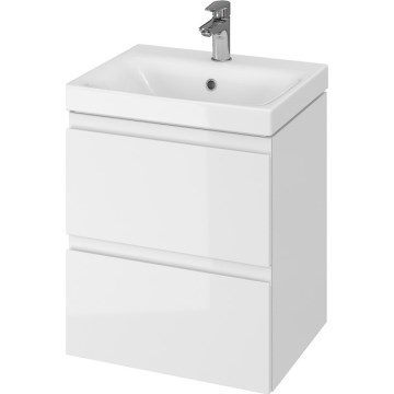 Cersanit S929-012 - Meuble suspendu pour vasque de salle de bains MEDDIE 57x49,4 cm blanc brillant