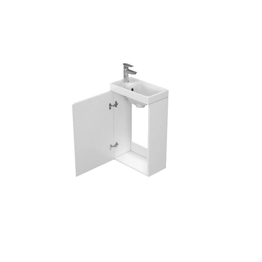 Cersanit S929-014 - Meuble de salle de bain sous lavabo MODUO 59x39 cm blanc brillant