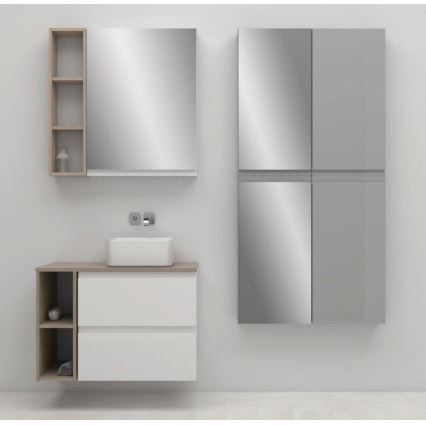 Cersanit S929-018 - Armoire de salle de bain avec miroir MODUO 80x59,5 cm