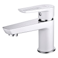 Cersanit S951-047 - Robinet de lavabo MILLE 13,4 cm blanc + bonde