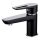 Cersanit S951-048 - Robinet de lavabo MILLE 13,4 cm noir + bonde