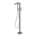 Cersanit S951-306 - Ensemble de baignoire autoportante avec robinetterie CREA chrome brillant