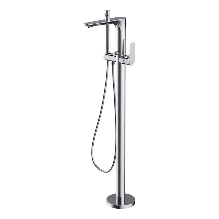 Cersanit S951-306 - Ensemble de baignoire autoportante avec robinetterie CREA chrome brillant