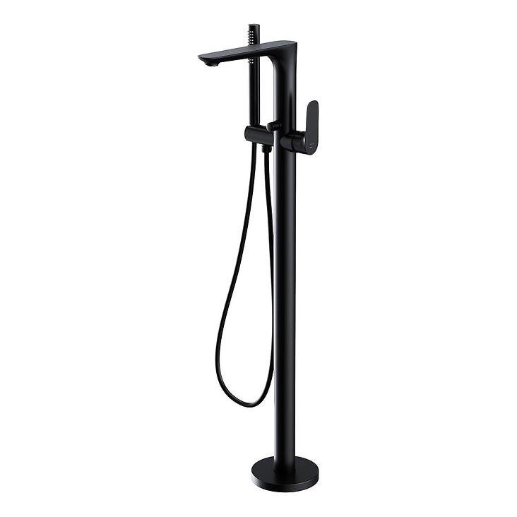 Cersanit S951-308 - Set mitigeur de baignoire sur gorge avec robinet CREA noir