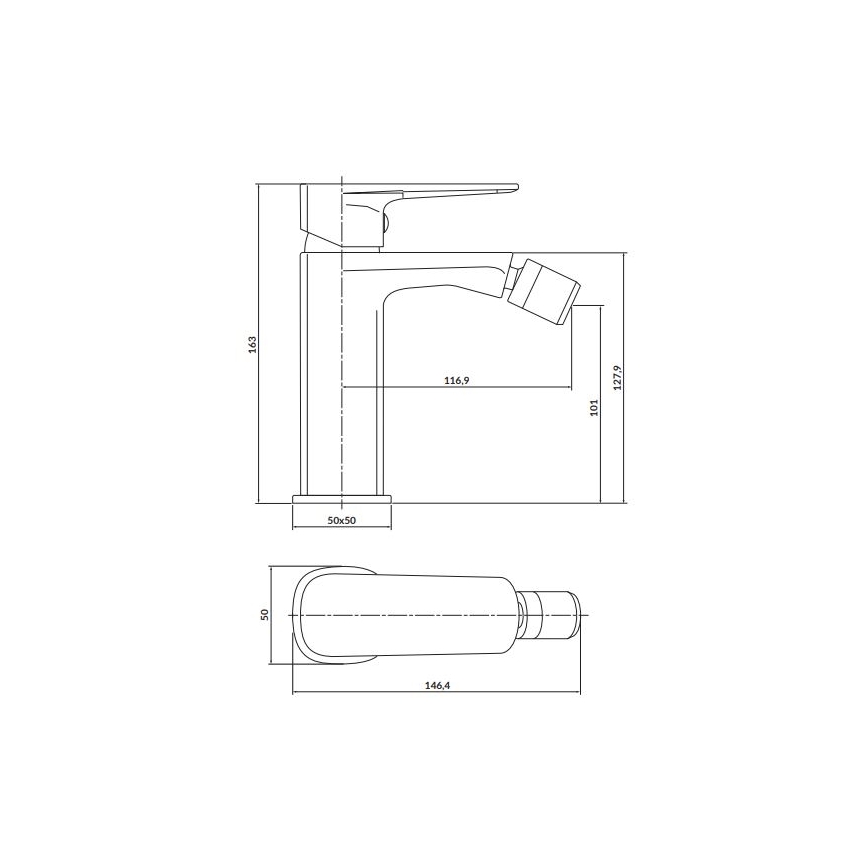 Cersanit S951-381 - Robinet de bidet LARGA doré