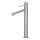 Cersanit S951-592 - Robinet de lavabo ZEN 32,2 cm chrome brillant