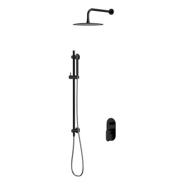 Cersanit S952-009 - Colonne de douche avec robinetterie encastrée CREA noir