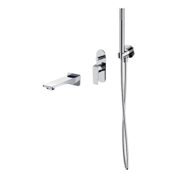 Cersanit S952-036 - Ensemble baignoire avec robinet encastré CITY chrome brillant