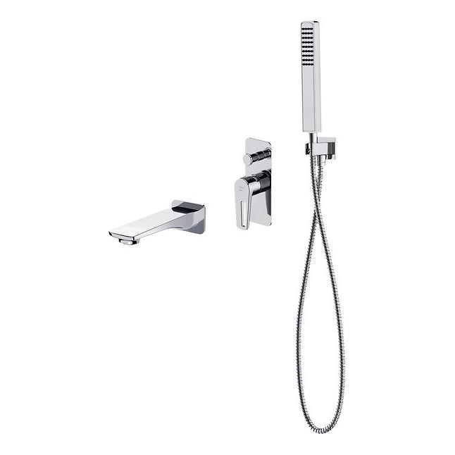 Cersanit S952-037 - Set de baignoire avec robinet encastré MILLE chrome brillant