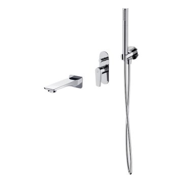 Cersanit S952-040 - Set de baignoire avec robinet encastré MODUO chrome brillant