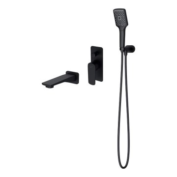 Cersanit S952-044 - Set de baignoire avec robinet encastré LARGA noir