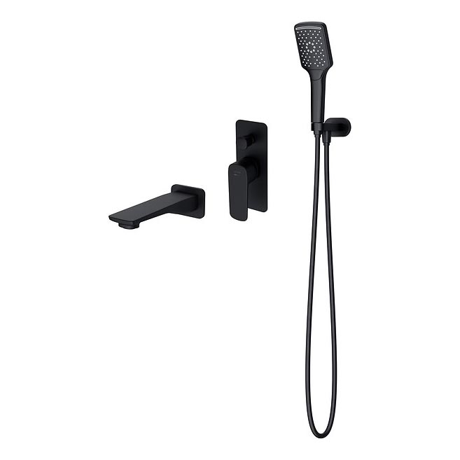 Cersanit S952-044 - Set de baignoire avec robinet encastré LARGA noir