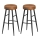 Chaise de bar LIOR marron/noir