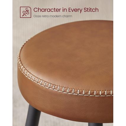 Chaise de bar LIOR marron/noir