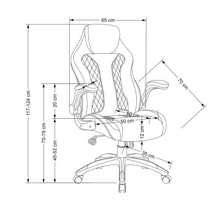 Chaise de bureau HAME noire/grise