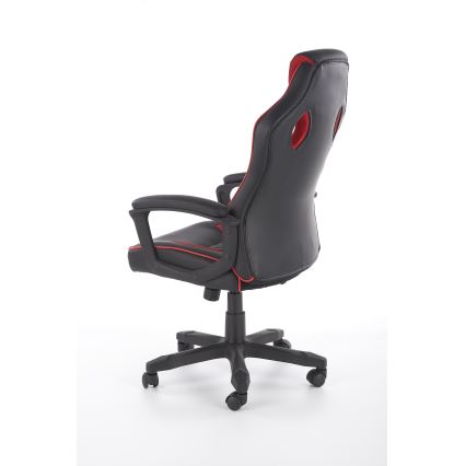 Chaise de bureau HELO noire/rouge