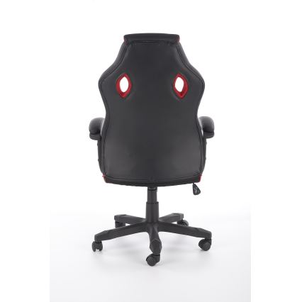 Chaise de bureau HELO noire/rouge