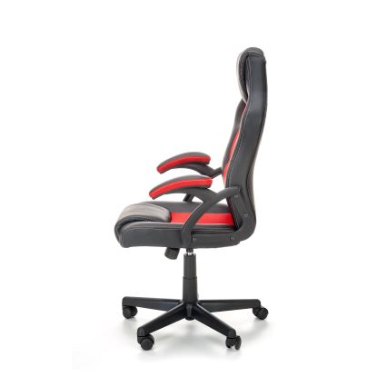 Chaise de bureau KENU noire/rouge
