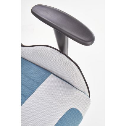 Chaise de bureau KODA — gris clair/bleu