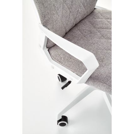 Chaise de bureau LONA blanche/gris clair