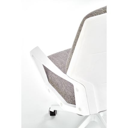 Chaise de bureau LONA blanche/gris clair