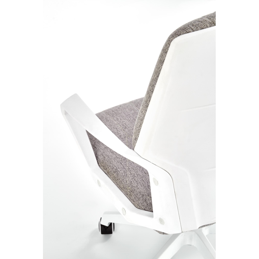 Chaise de bureau LONA blanche/gris clair
