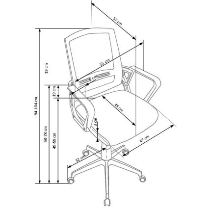 Chaise de bureau RIMAQ blanche