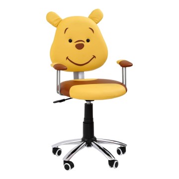 Chaise de bureau TEDDY marron/jaune