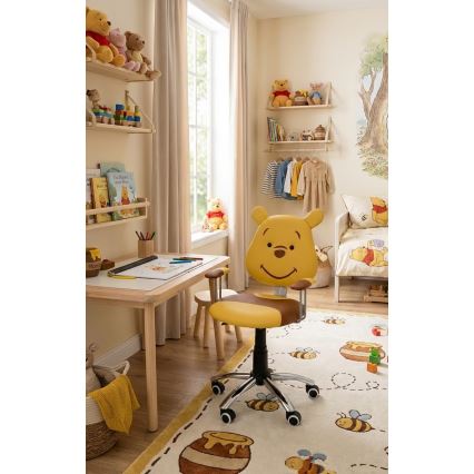 Chaise de bureau TEDDY marron/jaune