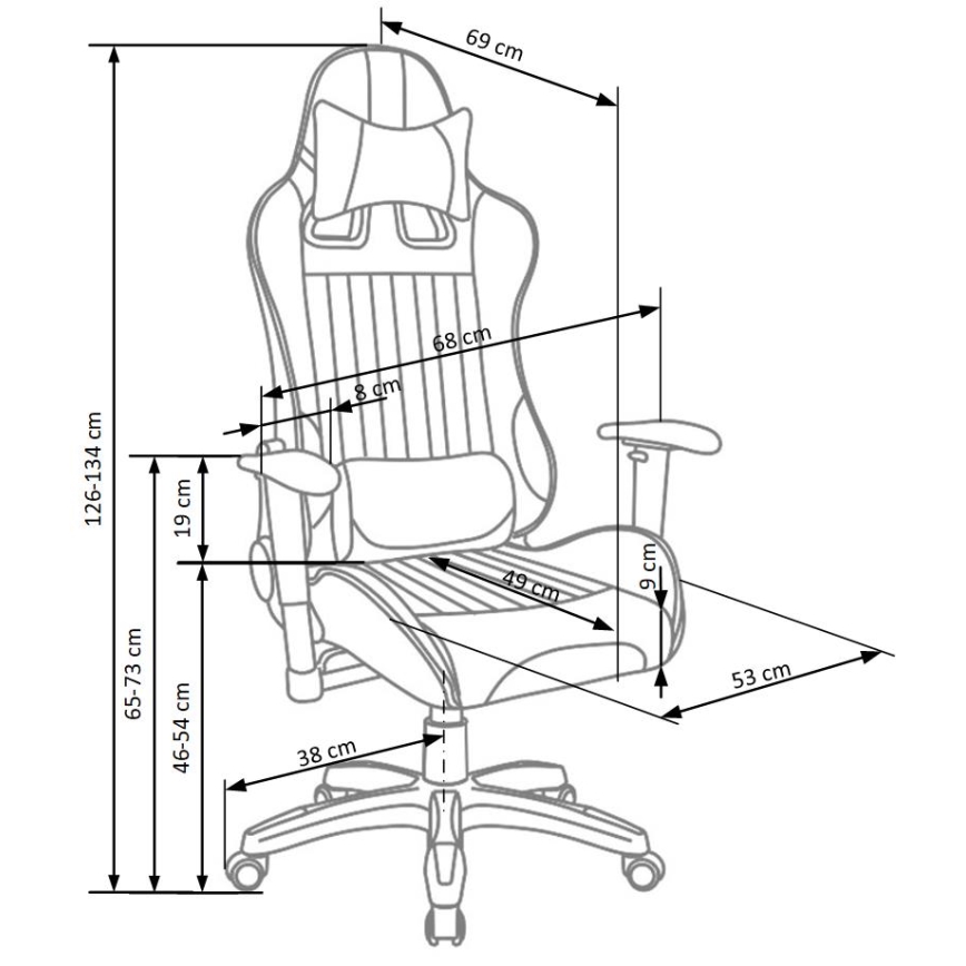 Chaise de bureau ZENU rouge