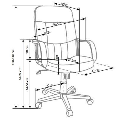 Chaise de bureau ZIRUQ marron