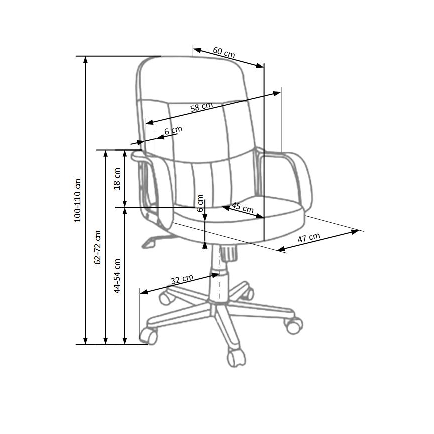 Chaise de bureau ZIRUQ noire
