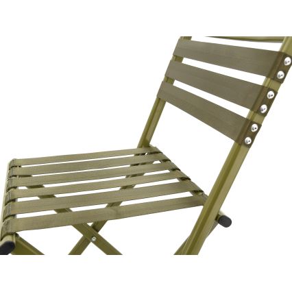 Chaise de camping pliable avec dossier vert